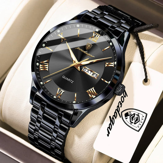 POEDAGAR Classic Day-Date Watch