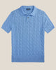 Cable-Knit Cotton Polo-Collar Sweater