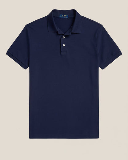 Custom Slim Fit Stretch Mesh Polo Shirt